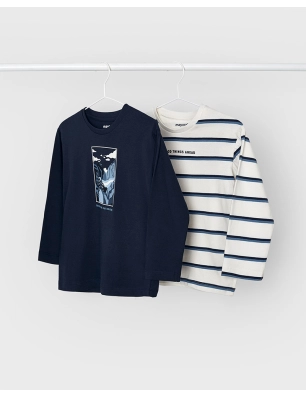 Set 2 Camisetas M/L Liso/Raya Mayoral