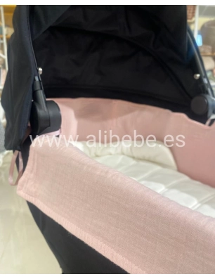 Funda cubre Capazo Bambula de Rosy Fuentes Rosa