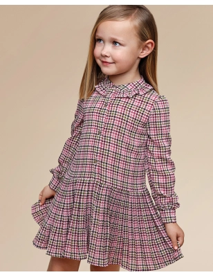 Vestido Cuadros Gasa De Mayoral