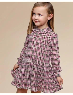 Vestido Cuadros Gasa De Mayoral