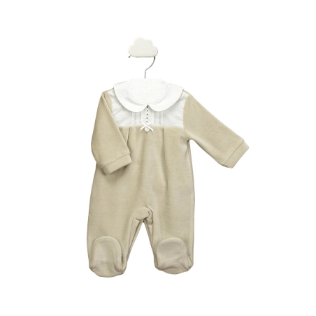 Pelele Abertura Trasera Canesu Cuello Bebe De Babidu