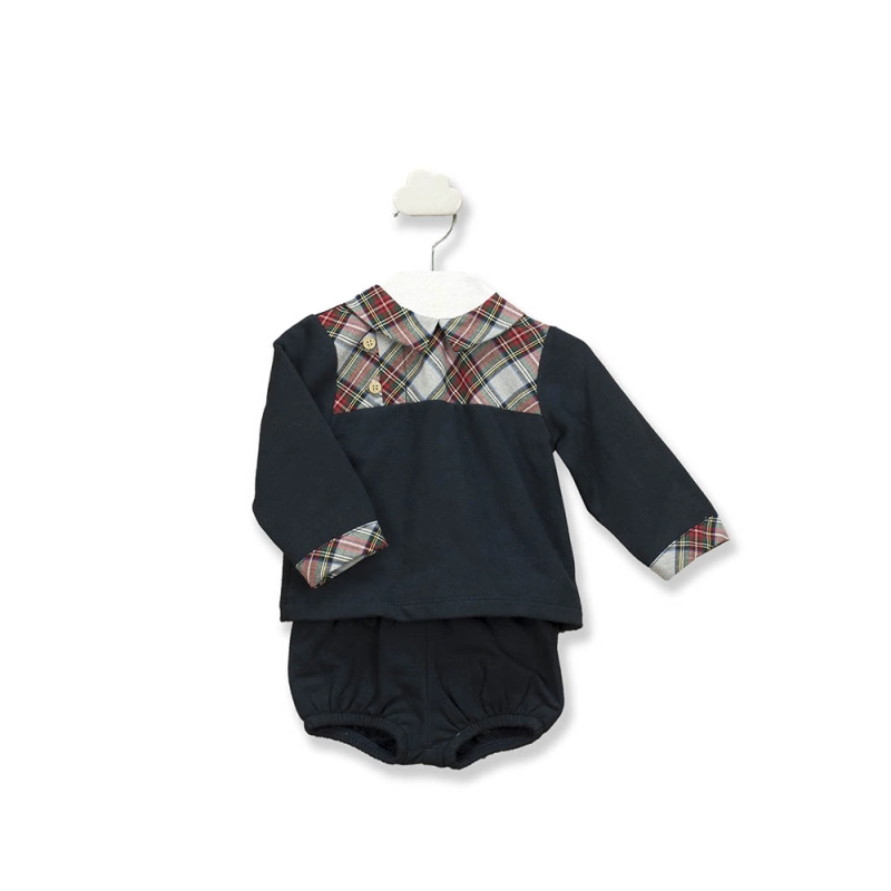 Conjunto Ranita y Camiseta Cuello Bebe Snow De Babidu
