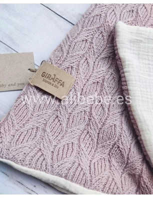 Manta XL Rita de Giraffa Bianca e Blu Nude