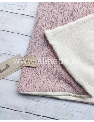 Manta XL Rita de Giraffa Bianca e Blu Nude