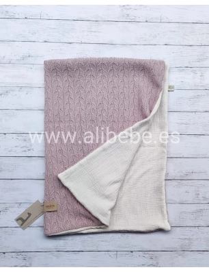Manta XL Rita de Giraffa Bianca e Blu Nude