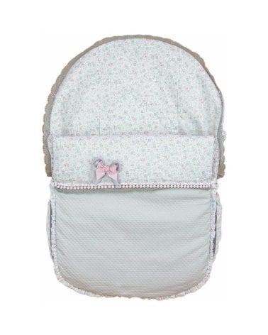 Saco Grupo 0 con Capota MD701 de Rosy Fuentes Gris / Rosa