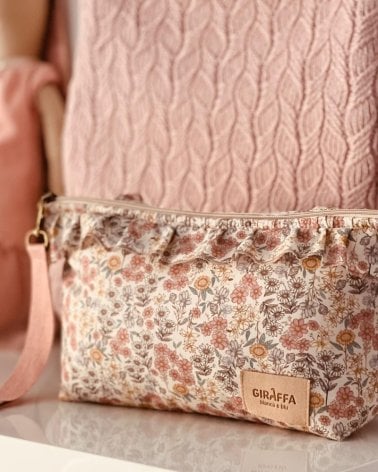 Neceser Emily de Giraffa Bianca e Blu