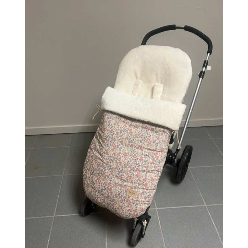 Saco Mac Emily Interior Pelo Giraffa Bianca e Blu Saco Mac Emily Interior Pelo Giraffa Bianca e Blu