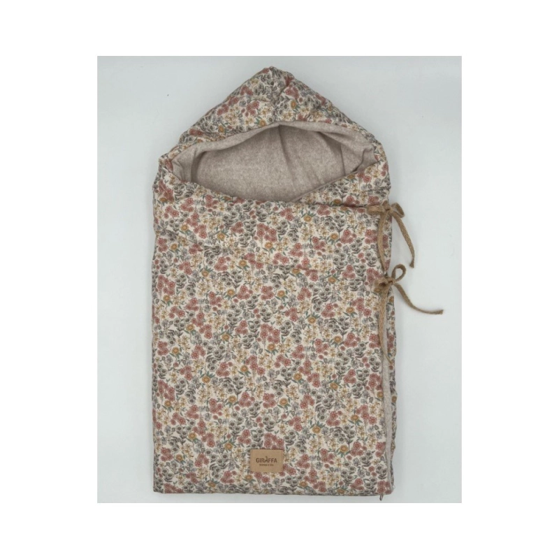 Saco Cuco con capucha Emily Interior Punto Giraffa Bianca e Blu