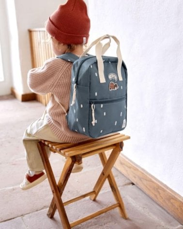 Mochila Infantil Cuadrada de Lässig Azul