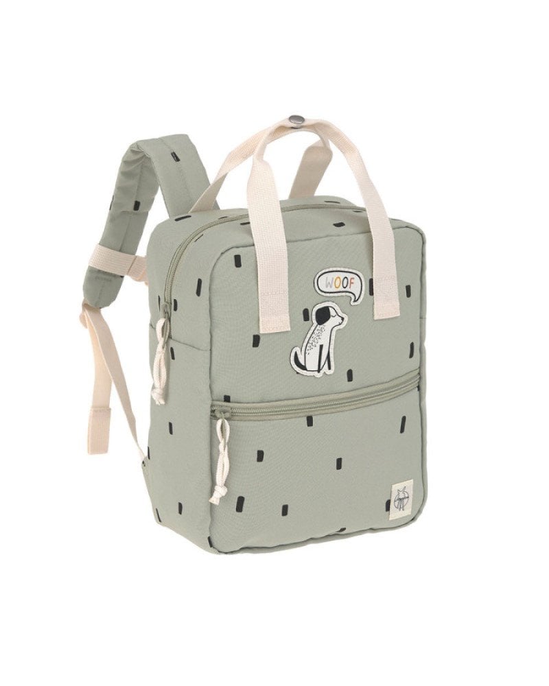 Mochila Infantil Cuadrada de Lässig Oliva