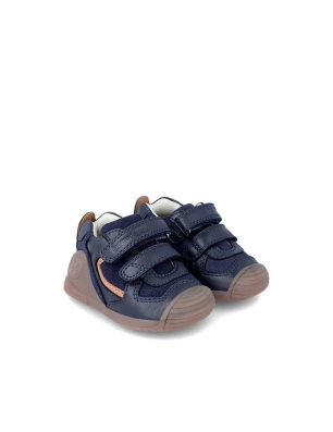 Botin Doble Tira Biomecanics Marino / Beige