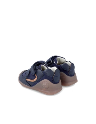 Botin Doble Tira Biomecanics Marino / Beige