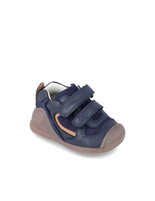 Botin Doble Tira Biomecanics Marino / Beige