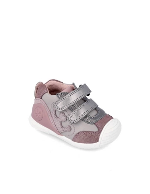 Botin Doble Tira Adherente Biomecanics Plateado