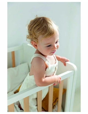 Cuna Colecho Nona de Trama Blanco / Natural