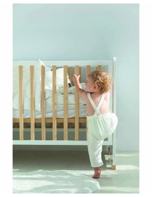 Cuna Colecho Nona de Trama Blanco / Natural