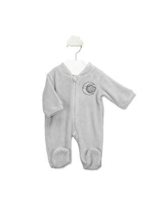 Pelele Entero Abertura Delantera Luna De Babidu Gris