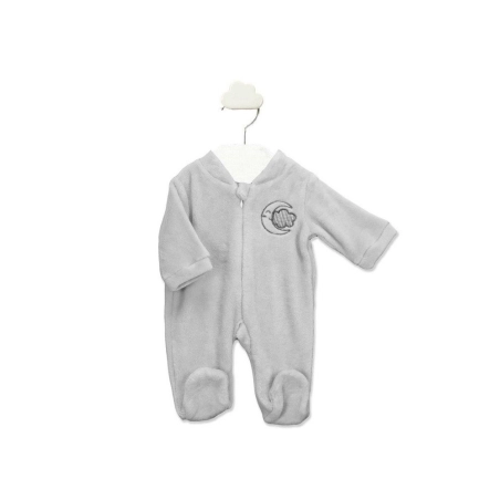 Pelele Entero Abertura Delantera Luna De Babidu Gris