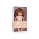 Muñeca Caucásica Pelirroja Pelele Rosa 38 cm Miniland Dolls