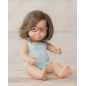 Muñeca Caucásica Síndrome de Down Pelele y Gafas 38 cm Miniland Dolls