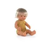 Muñeca Caucásica Implante Coclear con Pelele 38 cm Miniland Dolls