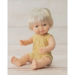 Muñeca Caucásica Implante Coclear con Pelele 38 cm Miniland Dolls