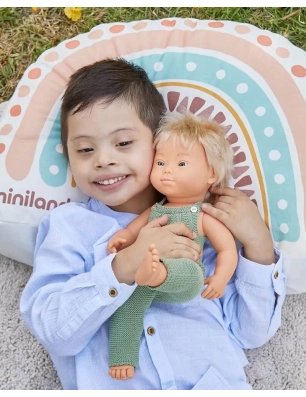 Muñeco Caucásico Rubio con Síndrome de Down 38 cm Miniland Dolls