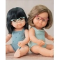 Muñeca Caucásica Síndrome de Down Pelele y Gafas 38 cm Miniland Dolls