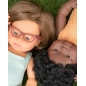 Muñeca Caucásica Síndrome de Down Pelele y Gafas 38 cm Miniland Dolls