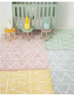 Alfombra Lavable Hippy de Lorena Canals Soft Blue