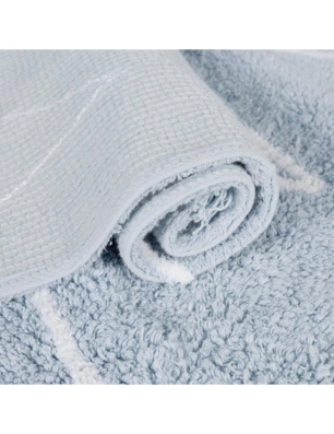 Alfombra Lavable Hippy de Lorena Canals Soft Blue