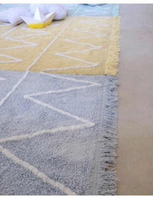 Alfombra Lavable Hippy de Lorena Canals Soft Blue