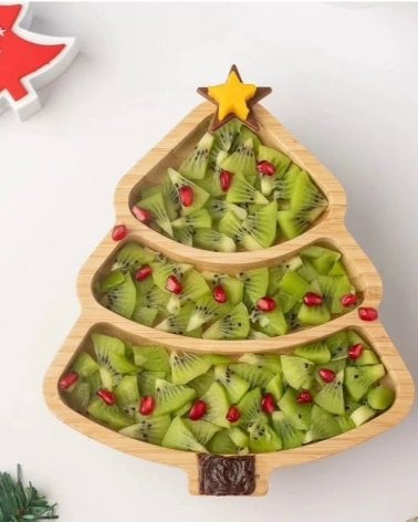 Plato con Ventosa de Bambú de Eco Rascals Arbol Navidad