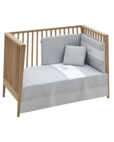 Colcha y Protector de Cuna Mini Windsord de Cambrass Gris