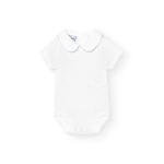 Body Manga Corta Cuello Bebe Pique 1181 Babidu Celeste