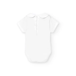 Body Manga Corta Cuello Bebe Pique 1181 Babidu Blanco