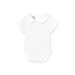 Body Manga Corta Cuello Bebe Pique 1181 Babidu Blanco