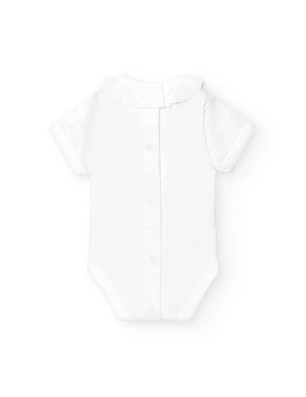 Body Manga Corta Cuello Batista 1193 Babidu Blanco