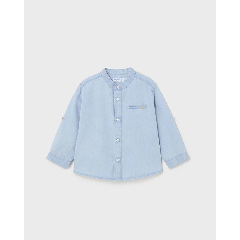 Camisa Manga Larga Denim Cuello Mao De Mayoral