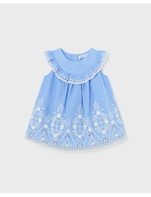 Vestido Cenefa Bordada De Mayoral