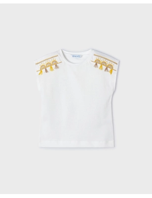 Camiseta Manga Corta Bordados De Mayoral