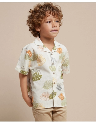 Camisa Manga Corta Resort Estampada De Mayoral