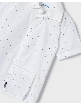Camisa Manga Corta Micro Estampada De Mayoral