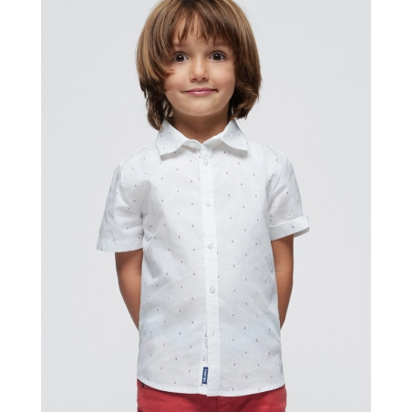 Camisa Manga Corta Micro Estampada De Mayoral