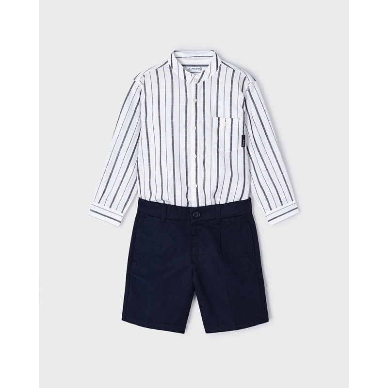 Conjunto Bermuda Camisa M/L C/Ma De Mayoral