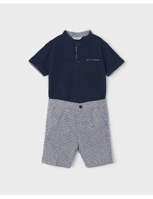 Conjunto Bermuda Lino Polo De Mayoral