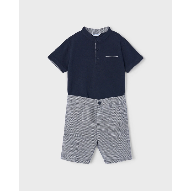Conjunto Bermuda Lino Polo De Mayoral