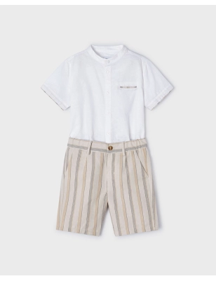 Conjunto Bermuda Lino Suiting De Mayoral