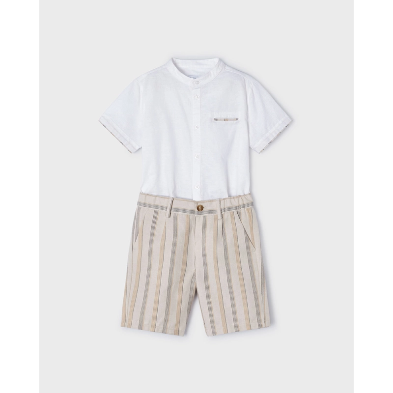 Conjunto Bermuda Lino Suiting De Mayoral